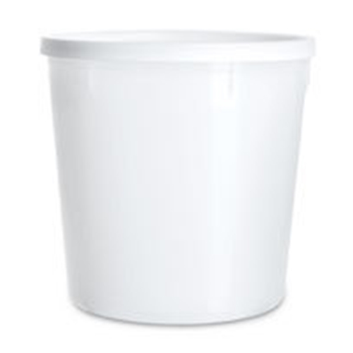 Burk i plast utan snäpplock ej CE – 1500ml D132xH141mm PP