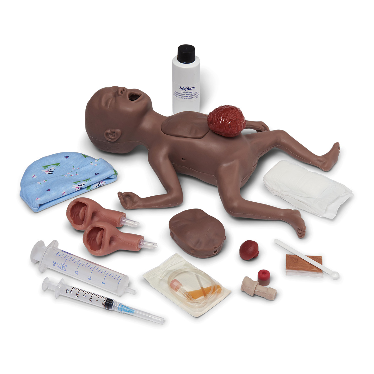 Simulator för prematurt spädbarn – mörk hudton
