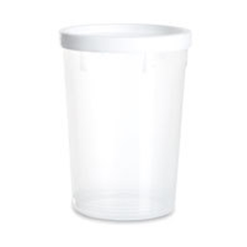 Burklock i plast med snäpp vitt ej CE – 250ml PELD till artnr 202610