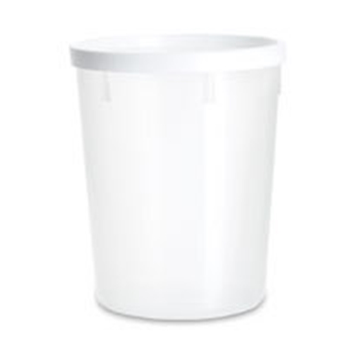 Burklock i plast med snäpp vitt ej CE – 500ml PELD till artnr 202242 – 25 st