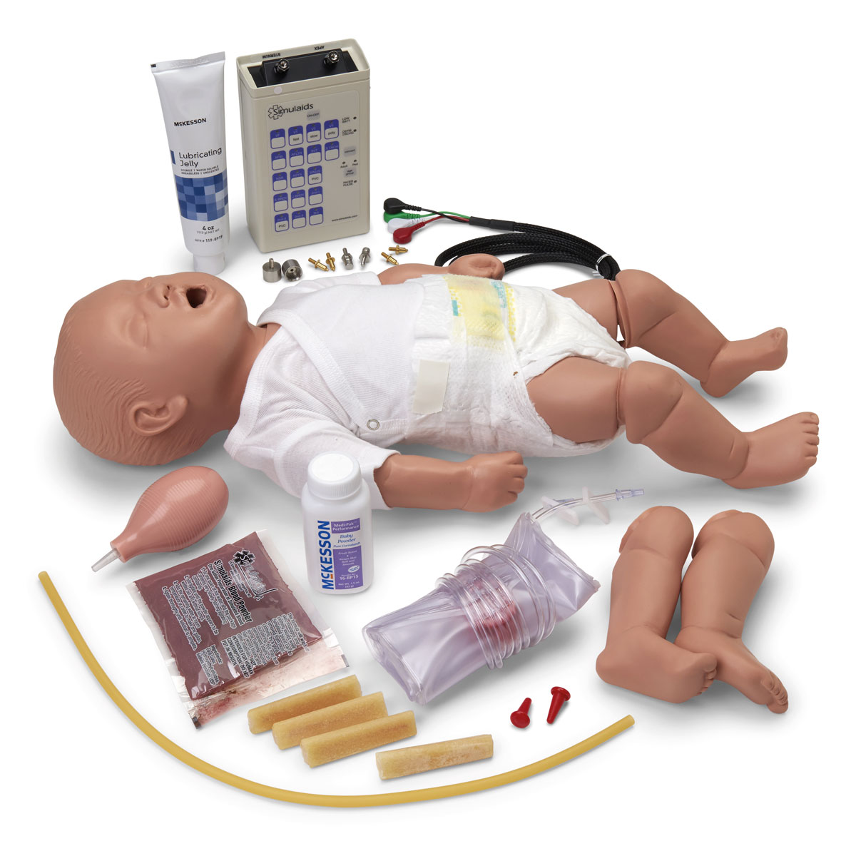 PALS-docka med EKG-simulator
