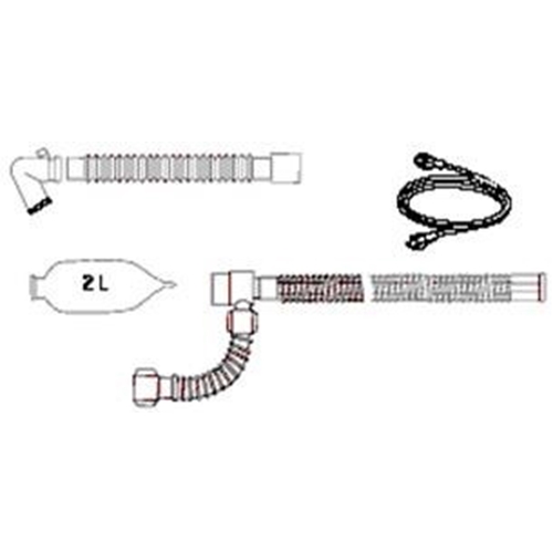 Andningssystem Uni-Circuit – 1,8m sampl. 3m 2L blåsa – 20 st
