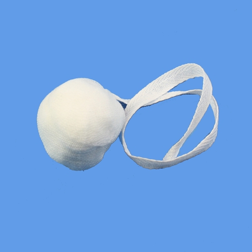 Vaginaltamponad gasväv Mediplast – Ø5,5cm m snöre – 15 st