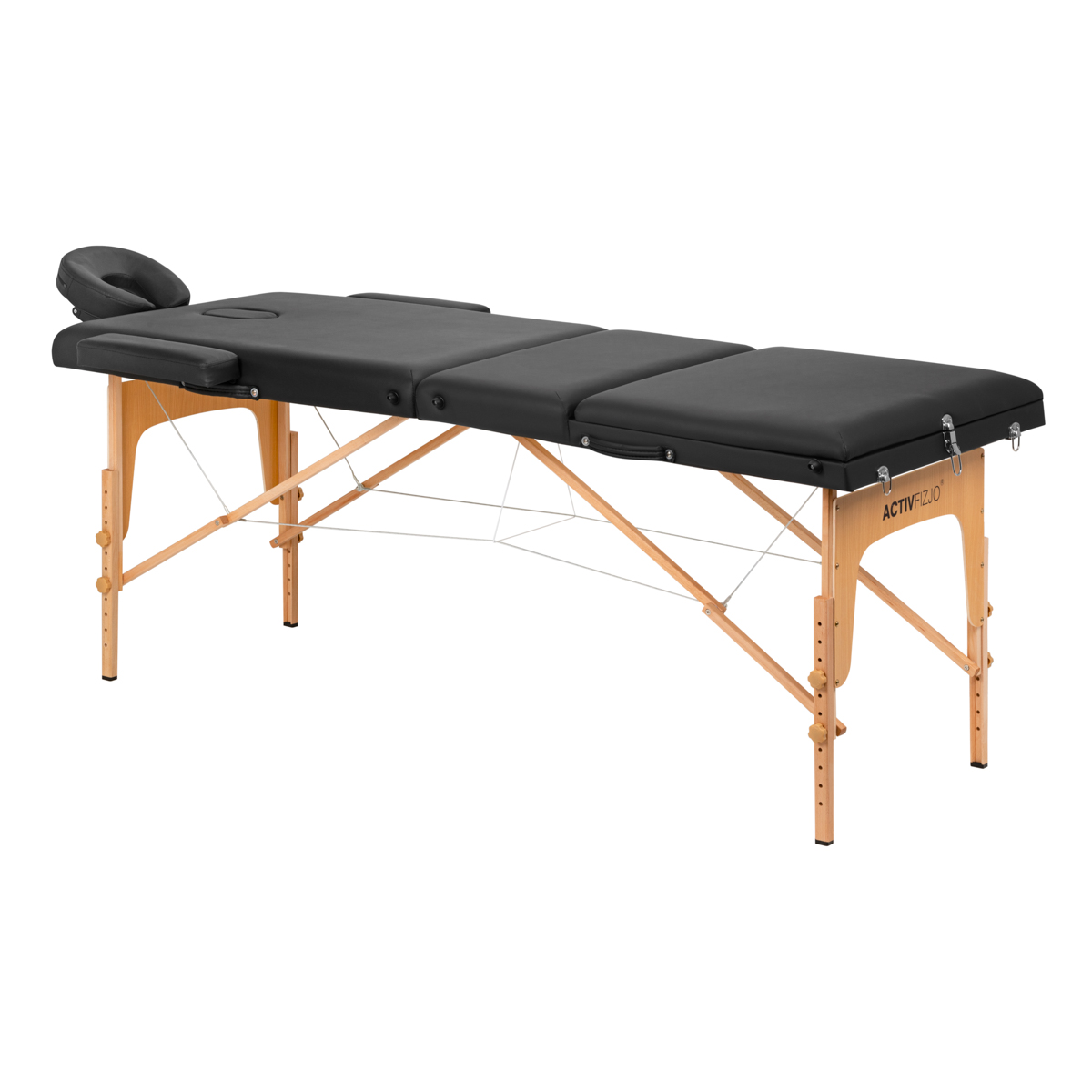 Träfällbar massagebänk Comfort Activfizjo Lux 3-sektioner 190×70 svart Träfällbar massagebänk Comfort Activfizjo Lux 3-sektioner 190×70 svart