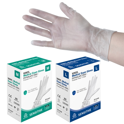Handske us vinyl evercare pf – L ftalatfri AQL 1,5 – 10 st