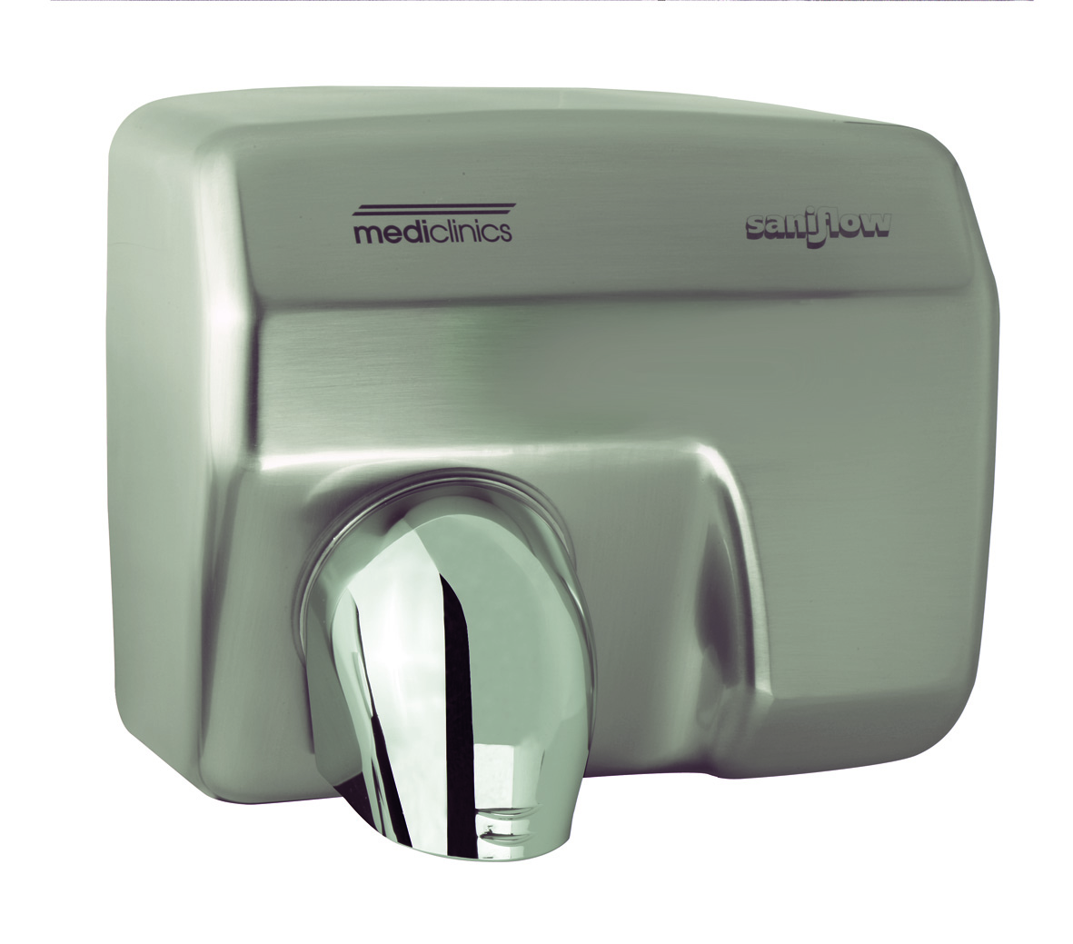 Handtork Saniflow® – Torktid: 29 s – Knapp – 68 dBA – Stål/Satin