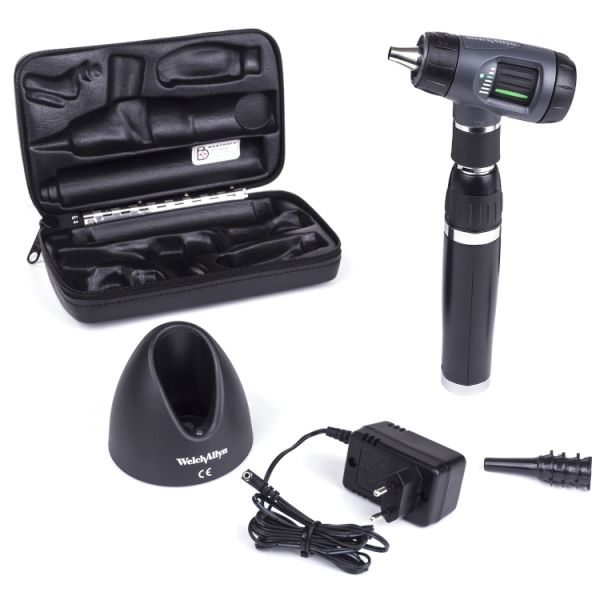 MACROVIEW™ LED Otoskop med laddningsbart handtag – Komplett set
