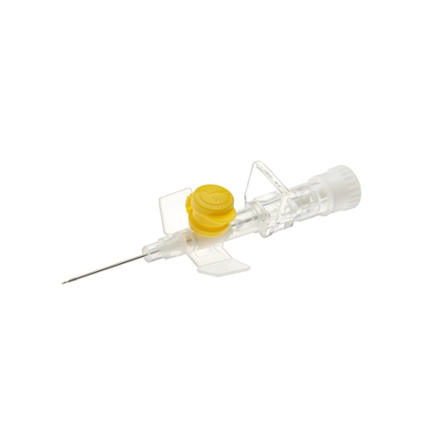 Perifer IV-kateter med injektionsportoch vingar – 0,7x19mm 24G gul m port – 50 st