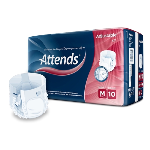 Inkontinensskydd allt-i-ett byxa – Attends Adjustable 10  M – 84 st