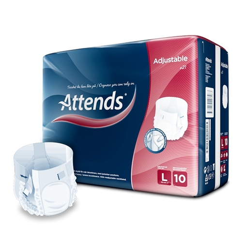 Inkontinensskydd allt-i-ett byxa – Attends Adjustable 10  L – 84 st
