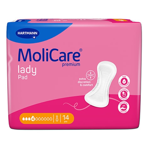 Inkontinensskydd för fixering i byxa – MoliCare Prem Lady Pad 4 dr – 168 st