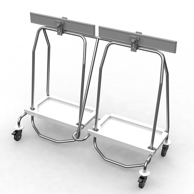 Säckhållare HERME-TRI 2×70 liter 4 hjul