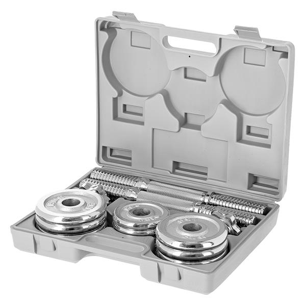 Set med Förkromade Hantlar i Fodral 15kg – STC15