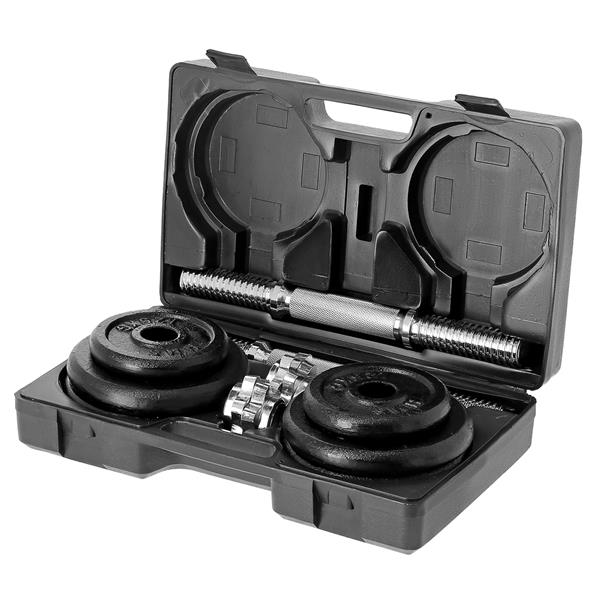 Hantelset med Svarta Vikter i Fodral 20kg – ST20