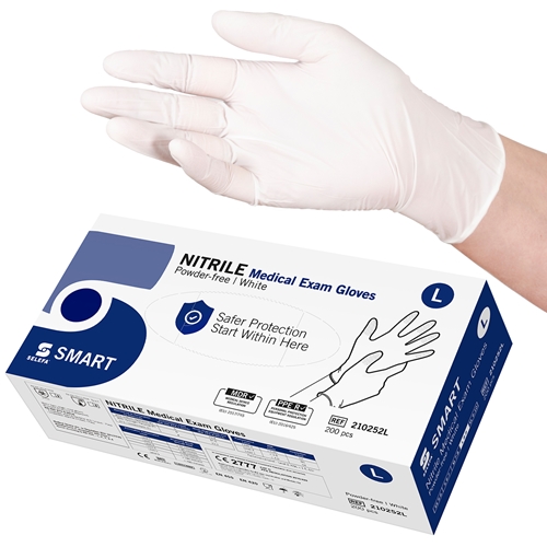 Handske us nitril Selefa pf – L SMART vit AQL 1,5 – 200 st
