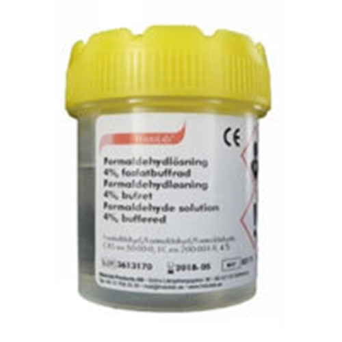Formaldehydlösning buffrad 4% – 40ml i 70ml PP-burk – 60 st