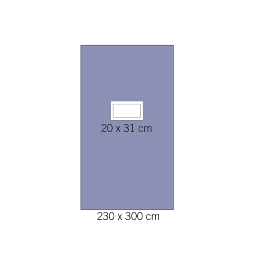 Op lakan Laparoskopi evercare – 230x300cm hål 20x31cm – 18 st