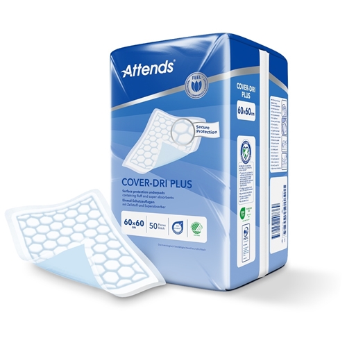 Hygienunderlägg engångs – 60x60cm 29g Cover Dri Plus – 200 st