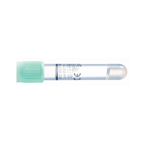 Vakuumrör BD Vacutainer PSTTM II pappersetikett – 5/3ml Li-Heparin gel mintgrön – 100 st