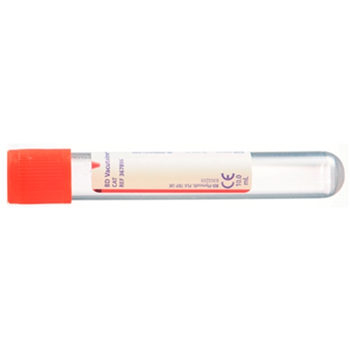 Vakuumrör BD Vacutainer CAT pappersetikett – 10ml serum röd – 100 st