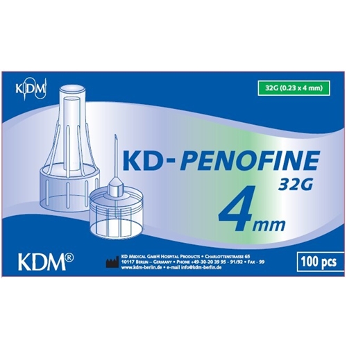 Pennkanyl KD-Penofine – 32G (0.23 x 4 mm) Grön – 100 st