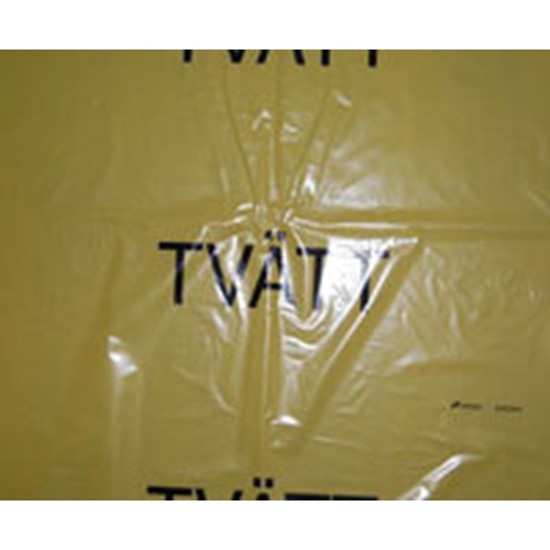 Sopsäck plast Tr Tvätt – 125L 750x1150mm 60my gul – 20 st