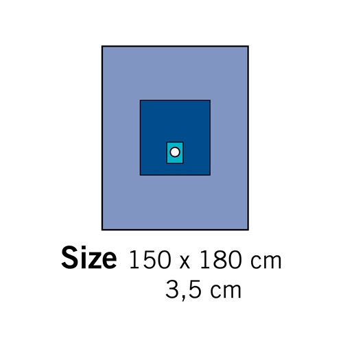 Op lakan Hand/fot evercare – 150x180cm hål 3,5cm – 34 st