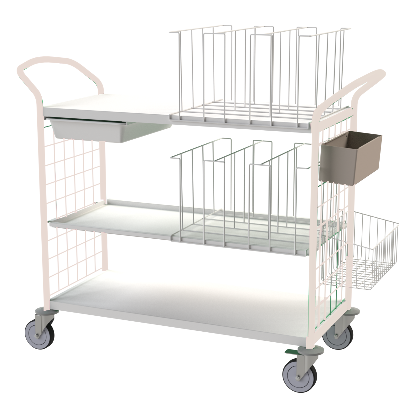 Vård- och linnevagn – 1415x570x1160mm – Beige 9001