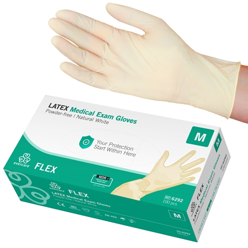 Handske us latex evercare – M FLEX puderfri