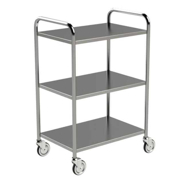 Bord rostfritt 70×50 cm, 3 plan