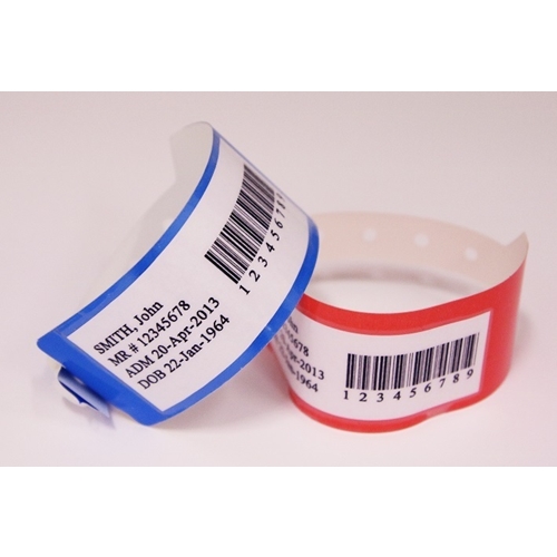 Identitetsband med knapplås Sentry BarCode LBAP – barn/ungdom blått – 250 st
