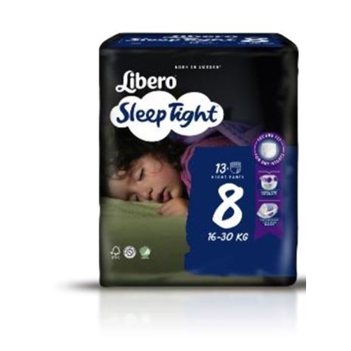 Byxblöja Libero Sleep Tight – 8 16-30kg – 104 st