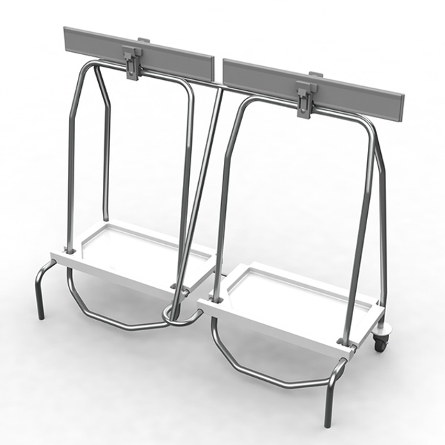 Säckhållare HERME-TRI 2×70 liter 2 hjul