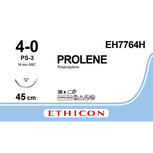 Sutur Prolene 4-0 7764H – 45cm nål PS-3 – 36 st