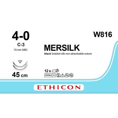 Sutur Ethilon 4-0 W816 ivory – 45cm Nål C-3 reverse stl 13mm – 12 st