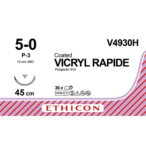 Sutur Vicryl Rapid 5-0 V4930H – Nål P-3 – 36 st