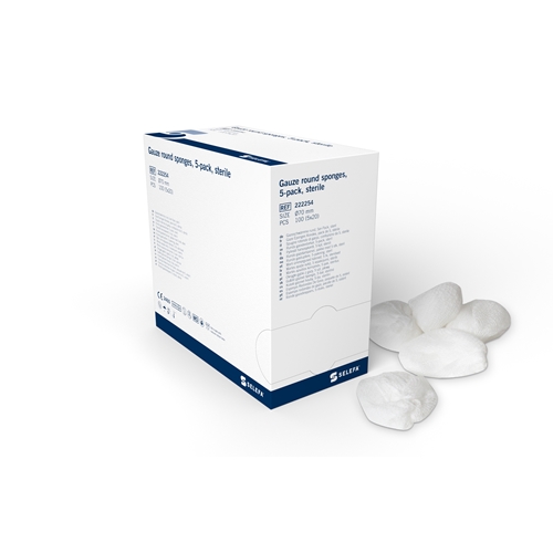 Rundtork gasväv 5p Selefa – Ø70mm steril – 100 st