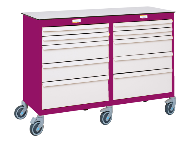 Mobil arbetsstation 2 block – Plommon Mobil arbetsstation 2 block – Plommon