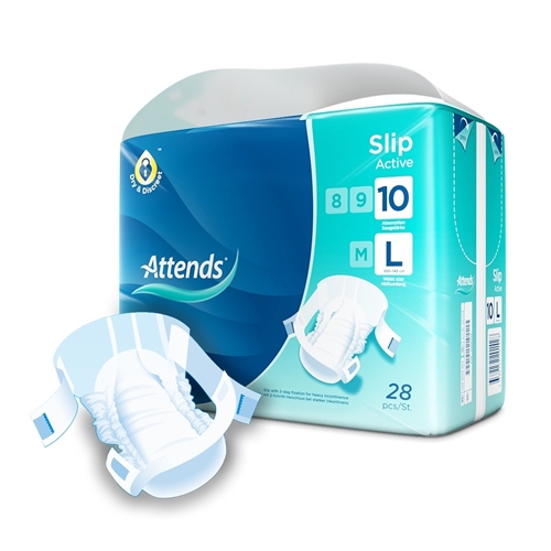 Inkontinensskydd allt-i-ett – Attends Slip 10 Active L – 56 st