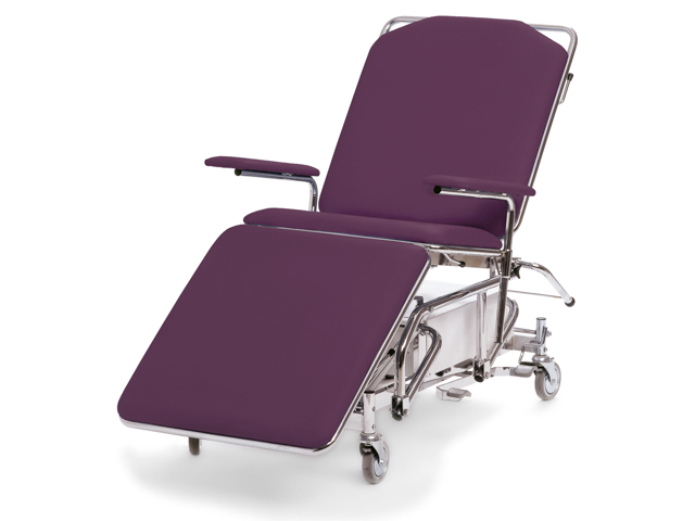 Undersökningsbrits 3-delad, hydraulisk – Aubergin 891