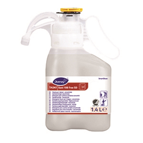 Sanitetsrengöring Sani 100 free – 1,4l pH=10 oparfymerad SD