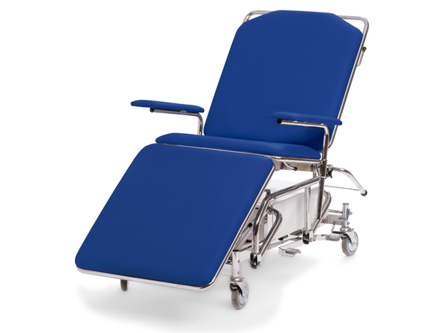 Undersökningsbrits 3-delad, hydraulisk – Blå 885