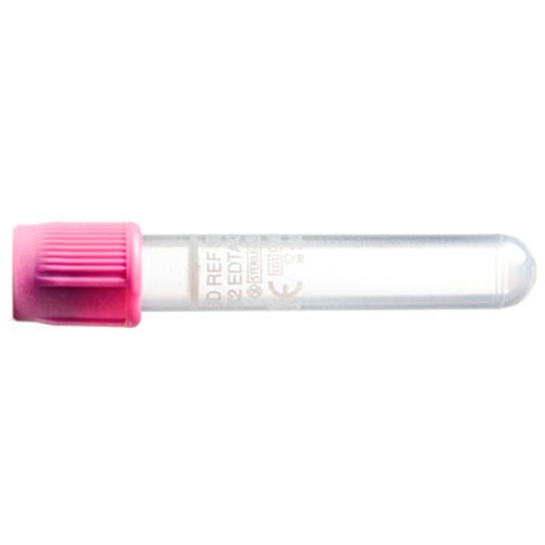 Vakuumrør BD Vacutainer gennemsigtig etiket – 5/4ml K2EDTA lilla – 100 stk