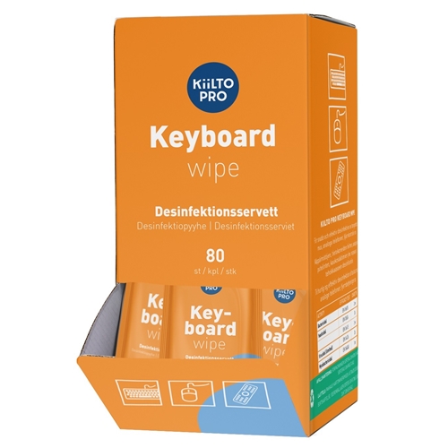 Ytdesinfektion servett Kiilto – t tangentbord 14x20cm, stförp. – 80 st
