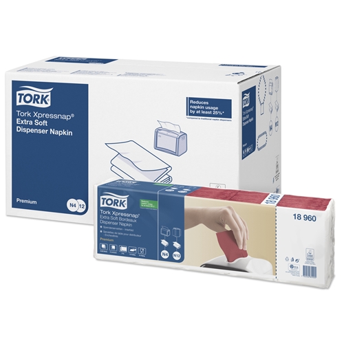 Dispenserservett N4 – 21,3x33cm 2-lag Bordeaux – 1000 st