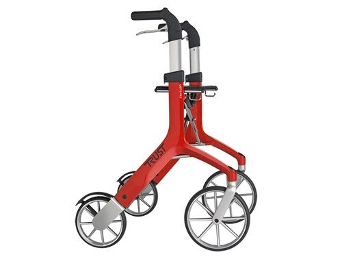 TrustCare – Let’s Fly – Premium rollator – Röd