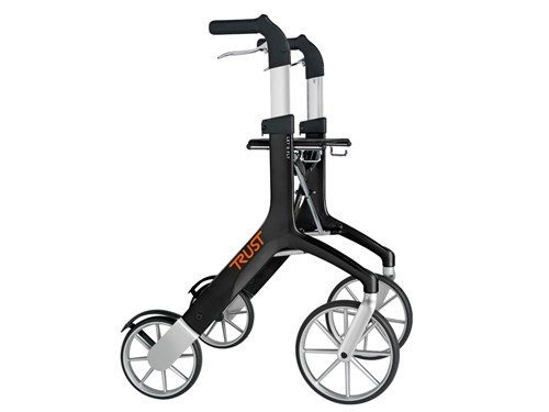 TrustCare – Let’s Fly – Premium rollator – Svart