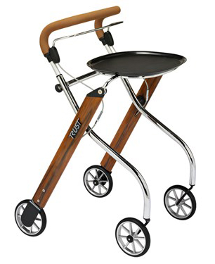 TrustCare – Let’s Go rollaattori sisäkäyttöön – Teak/Chrome