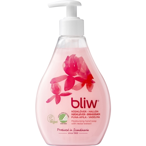 Flytande tvål Bliw – 300ml m pump hallon – 8 st
