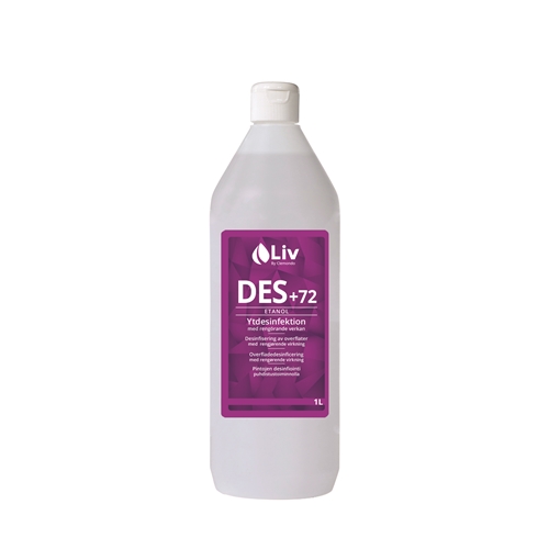 Ytdesinfektion Liv +72% – 1000ml flaska m tensid CE
